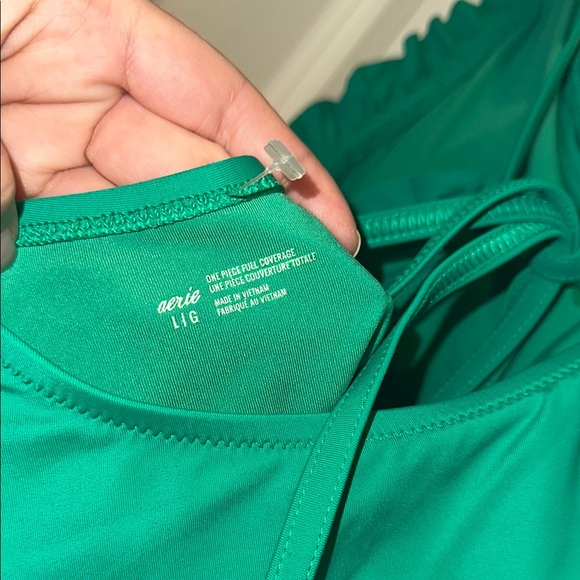 Aerie, Emerald Green One-Piece Swimsuit, L - Picture 7 of 8